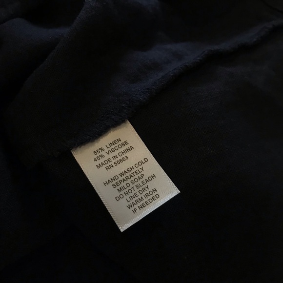 Unbranded Women's Dress Size 2X Navy Blue Button Up Cap Sleeve Linen Blend Maxi - Picture 10 of 10